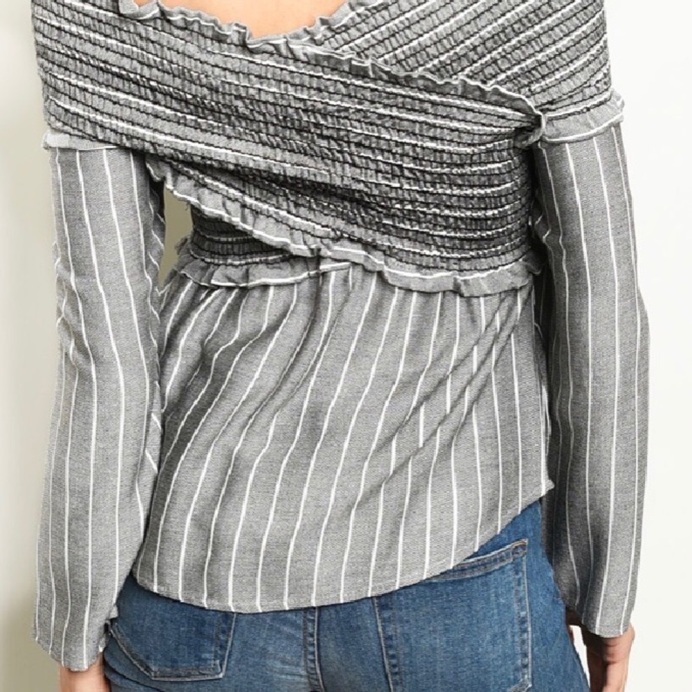 Catch Me If You Can Smocked Off The Shouldered Top - Picture 5 of 5